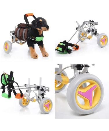 Dog Wheelchair for Hind Legs Rehabilitation Pet Wheelchair for Handicapped Animal Exercise Wheels for Disabled Cat/Dog/Pet (4-9kg) - Buy Online on GoSupps.com