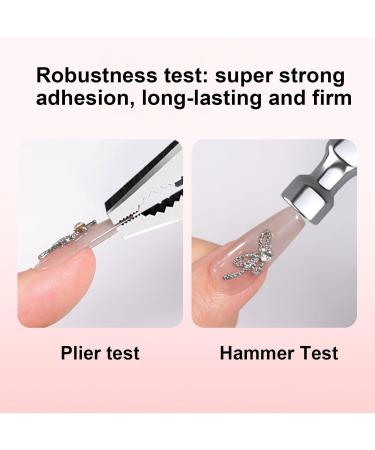 Solid Nail Glue - Solid Nail Gel | 10ml Press On Nail Glue | Long Lasting Strong Adhesive Non-Stick Hand Nail Extension Gel | Nail Buffer and Shine | Fake Acrylic Nails Extension Glue - Buy Online on GoSupps.com