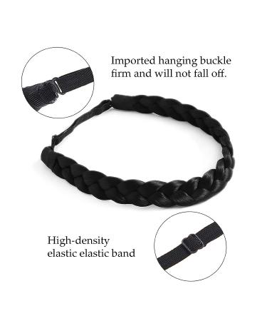 STHEJFB Braid Headband - Messy Wide Chunky Fluffy Hairpiece - Black 1B - Buy Online on GoSupps.com