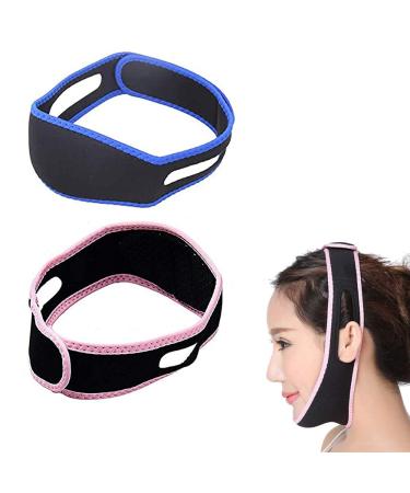 2 stk.Facelifting belts V-shaped slimming facial mask face lifting belt facial lifting and elimination of sleepy skin lifting.