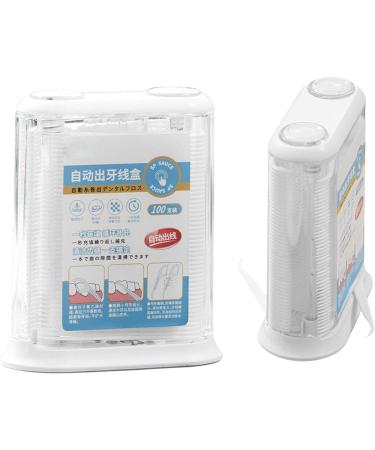 Automatic Dental Dispenser - Refillable & Portable Organizer for Dental Sticks - Transparent Floss for Adults - Ideal Travel Oral Care Bag - Buy Online on GoSupps.com