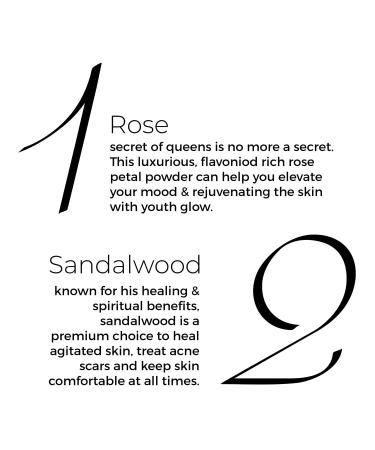 BRILLARE Rose Face Wash | Anti-Aging Sandalwood & Coconut Hydrating Cleanser | 100% Natural Powder | 30g | International Shipping Available - Buy Online on GoSupps.com