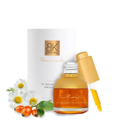 Rosehip Oil Organic Cold Pressed Body and Facial Oil from Rose Hip Natural Anti-Ageing Face Care 30 ml (Rose Hip and Chamomile)