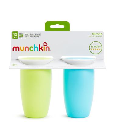 Munchkin Miracle 360 Toddler Sippy Cup Green/Blue 10 Oz - 2 Pack - Buy Online on GoSupps.com