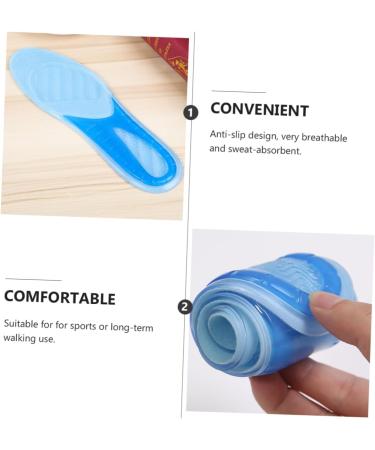 FOMIYES Breathable Sports Insoles - Anti-Slip Gel Cushion Pads | Thick Comfortable Shoe Inserts | Blue 28x8.5cm | International Shipping Available - Buy Online on GoSupps.com