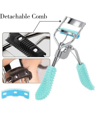 Uranian Eyelash Curlers with Comb | Portable Curlers & 4 Silicone Pads | Professional Makeup Tool for Stunning Eyes (2 Green - Buy Online on GoSupps.com