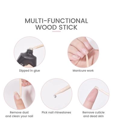 5 Pack Orange Wood Sticks Cuticle Pusher for Manicure Pedicure - Non-Toxic & Skin-Safe - Buy Online on GoSupps.com