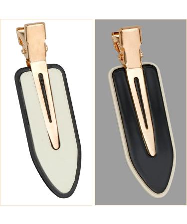 AMCAMI 4 PCS No Crease Hair Clips - Classic Black & White Alligator Barrettes for Styling with No Bend Feature | Ideal for Hairdressing, Bangs, Waves, Makeup Application - Buy Online on GoSupps.com