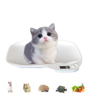 Digital Pet Scale Small Animal Weight Scale Portable Electronic Weighing Scale with LCD Display(Max. 33 lbs) Multifunction Kitchen Scale for Food/Puppy/Kitten/Lizard/Hamster/Tortoise/Whelping