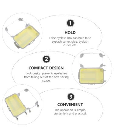 Buy Mini Eyelashes Luggage Case - Creative Yellow Plastic Lash Storage Box for Women & Girls - Ideal for Daily & Travel Use - Buy Online on GoSupps.com