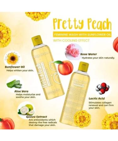  EXQST Pretty Peach Blossom Shower Gel for Women Sunflower Oil Lotion for Women Eliminates Odors Moisturizes and Takes Care of Women's Health - Buy Online on GoSupps.com