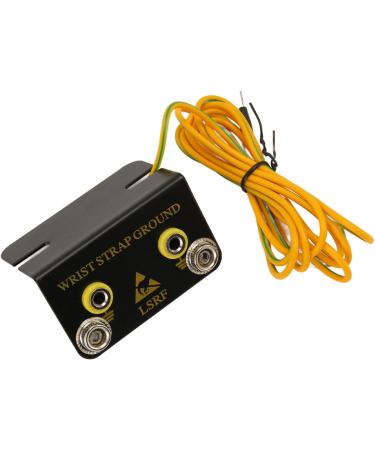 2-Hole Grounding Plug for ESD Wristbands | 1.6m Anti-Static Cable | Grounding Socket for Wrist Straps - Buy Online on GoSupps.com