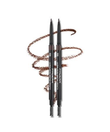 Eyebrow Pencil Ultrafine Tip Eyebrow Pencil Waterproof And Long-Lasting Eyebrow Pen Dual-Sided Shapes Defines With Eyebrow Brush(2PC102)