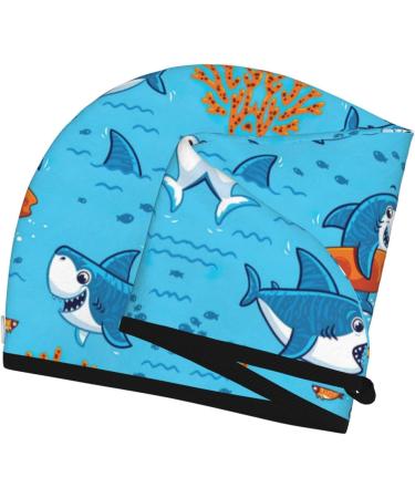 Undersea Whale Coral Velvet Dry Hair Cap | Quick-Dry Hair Towel Wrap for Men & Women | Perfect for Travel & Home - Buy Online on GoSupps.com