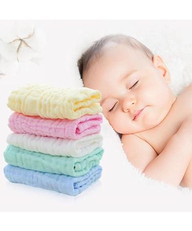 Teogneot 5 Pcs Baby Towels - Soft Muslin Washcloths for Sensitive Skin | Perfect Newborn Gifts | 30 x 30 cm - Buy Online on GoSupps.com