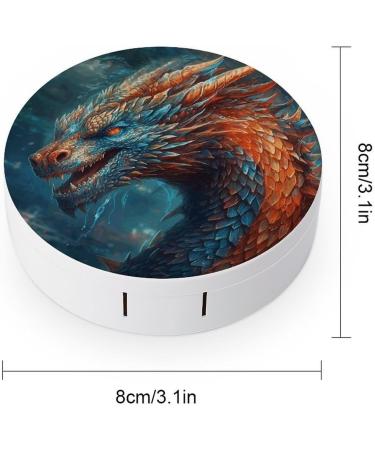 Buy Dragon Art Print Contact Lens Case - Stylish & Durable Lens Care Box for Travel - Buy Online on GoSupps.com