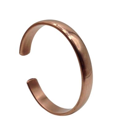 Healing Lama Hand Forged 100% Copper Bracelet. Made with Solid and High Gauge Pure Copper. Helps Reducing The Joint Pain and Stiffness, Joint Related Inflammation and Skin Allergies. Plain