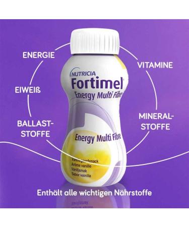 Fortimel Energy Multi Fiber Vanilla flavor 800 ml liquid - Buy Online on GoSupps.com