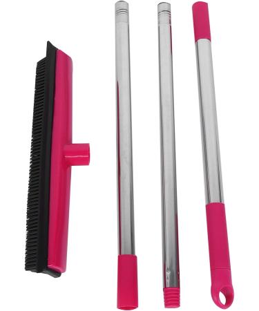XHTLLO Multifunction Telescopic Floor Broom Pet Hair Dust Removal Cleaner Rubber Brush Head Easy To Cleaned Suitable for Floors Carpets(Pinkest) - Buy Online on GoSupps.com