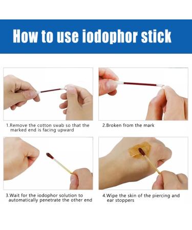 Stainless Steel Ear Piercing Gun Kit with Iodophor Swab - Salon Quality Piercing Tool Set for Nose, Navel, and Ears - Buy Online on GoSupps.com