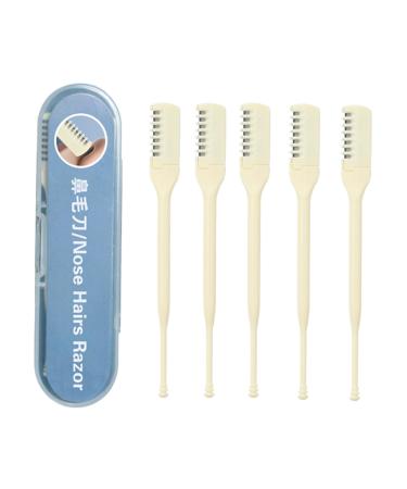 Nose Hair Cutting Guide Manual Nose Hair Trimmer5 Piece Double Sided Nasal Hair Shaver with Earwac Picker Grooming Supplies for Travel College Dormitory Home Business Travel