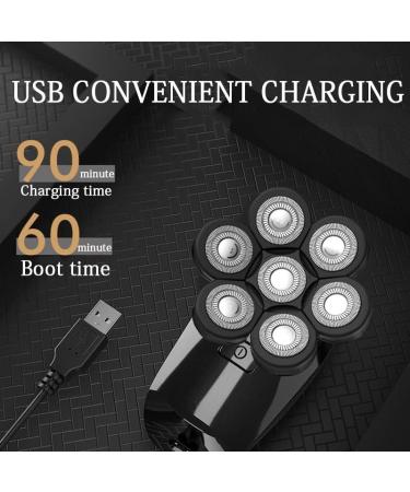Buy 7D Waterproof Electric Razor for Men - Fast Cordless Bald Shaver with USB Charging & LED Display | International Shipping Available - Buy Online on GoSupps.com