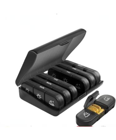 HEXEH Seven Days Pill Box - 21 Grid Portable Medicine Organizer for Travel & Daily Use - Buy Online on GoSupps.com