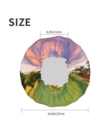 Golf Course Printed Waterproof Shower Cap for Women - One Size Fits All - Buy Online on GoSupps.com