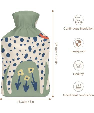 Hot Water Bottle with Lid - Dog Design Rubber Heat Bag for Pain Relief Cramps Foot Warmer & Therapy - Buy Online on GoSupps.com