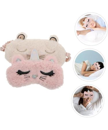 Buy Minkissy 2pcs Cat Eye Mask | Unicorn Sleep Eye Cover | Cozy Eye Shade for Women | Perfect for Xmas & Spa | International Shipping Available - Buy Online on GoSupps.com