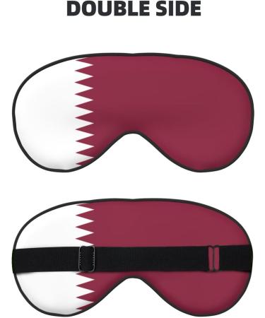 Qatar Flag Soft Eye Mask - Comfortable Light Blocking Sleep Mask for Side Sleepers | Relaxing Pressure-Free Eyemask in Black - Buy Online on GoSupps.com