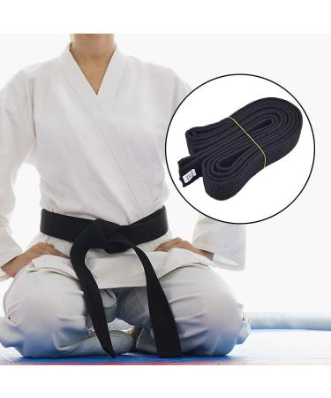 KRISMYA Black Karate Belt - 280 CM Solid Rank Martial Arts Belt for Taekwondo, Judo, and Karate - Buy Online on GoSupps.com