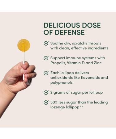 Kids Throat Soothing Lollipops - Beekeeper s Naturals | Doctor Formulated Immune Support Vitamin D & Honey Low Sugar | 15 ct Variety Pack - Buy Online on GoSupps.com