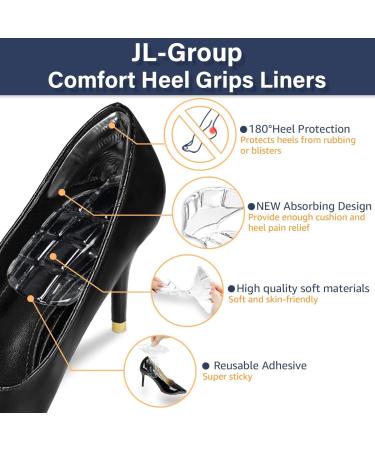 Shock Absorbing Gel Heel Grips - Prevent Blisters & Slips - Women's Shoe Inserts for Improved Fit & Comfort - Buy Online on GoSupps.com