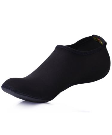 Jackshibo swimming shoes women barefoot shoes barefoot shoes men bathing shoes water shoes beach shoes surf shoes aquasiums 37/38 EU black
