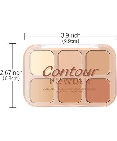  Ceprznvey Contouring Palette Makeup Concealer Palette 6-Color Moisturizing and Waterproof Correcting Powder for Natural Coverage Daily Wear Shopping Night Out Special Occasions 9.5 g - Buy Online on GoSupps.com