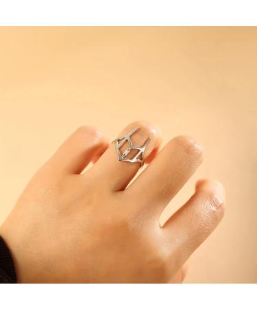 Punk Fingertip Micro-inlaid Zircon Opening Simple Party Jewelry Nail Decoration Finger Tip Rings Women Gift Gold-color - Buy Online on GoSupps.com