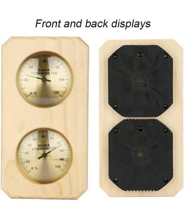 HiyyFloy Wooden Sauna Thermometer & Hygrometer | Digital Sauna Room Accessories for Accurate Temperature & Humidity Control - Buy Online on GoSupps.com
