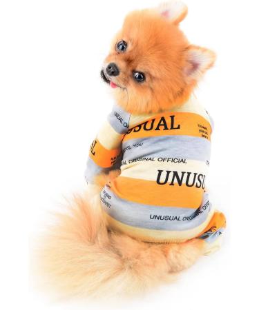 Smalllee Lucky Store Multicolored Cotton Pajamas for Small & Medium Dogs and Cats - Striped Nightwear for Yorkies & Chihuahuas - Buy Online on GoSupps.com