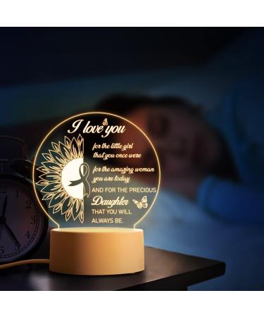 Vetbuosa Birthday Gifts for Daughter | Acrylic Night Light | Daughter Gift from Mum | First Day of School Gift | Daughter Presents Night Lamp - Buy Online on GoSupps.com