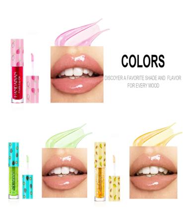 Hydrating Lip Glow Oil | Moisturizing Lip Balm with Fruit Extract | Reduces Fine Lines & Dryness | Non-Sticky Avocado Lip Care | Long Lasting Nourishing Repair - Buy Online on GoSupps.com