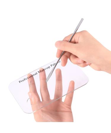 Acrylic Palette Spatula Set | Clear Makeup Nail Art Mixing Tool | Stainless Steel Spatula for Cosmetics - Buy Online on GoSupps.com
