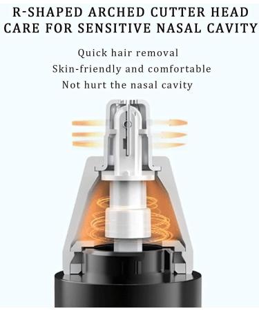 Portable Waterproof Ear & Nose Hair Trimmer - 360 Rotating Clipper for Easy Grooming at Home | Black - Buy Online on GoSupps.com