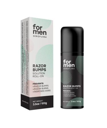 Seroflora For Men Razor Bumps Solution - Ingrown Hair Treatment for Men - Razor Bump Treatment for After Shave & Waxing - Roll-On for Face, Legs, Body (3.5floz) - Buy Online on GoSupps.com