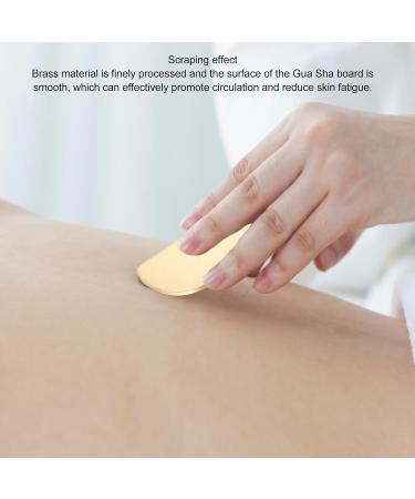 Saluaqui Brass Gua Sha Facial Tool | Skin Lift Massage & Beauty Tool for Face & Shoulders - Buy Online on GoSupps.com