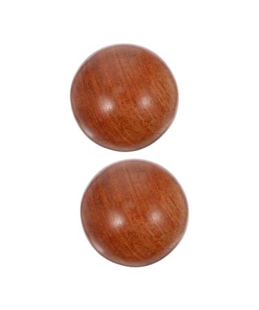 Frcolor 2st Health Ball Handball Massage Ball Fitnessball Foot massage device for feet gifts made of wooden the gift hand balls made of red rose wood solid wood red sandalwood 5x5x5cm brown