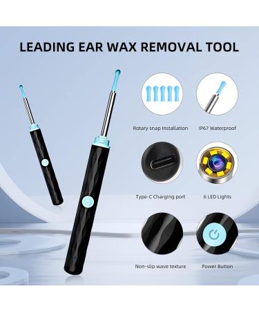Wireless HD Ear Wax Removal Camera with 8 Cleaner Kit - Black-YY10 - Buy Online on GoSupps.com