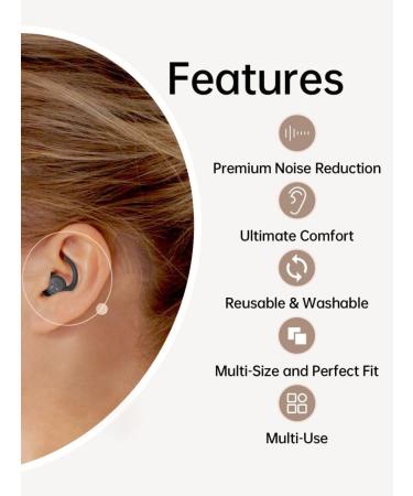 2 Pairs Soft Silicone Ear Plugs for Sleeping | Noise Cancelling Sound Blocking for Snoring Concerts Shooting Airplanes - International Shipping - Buy Online on GoSupps.com