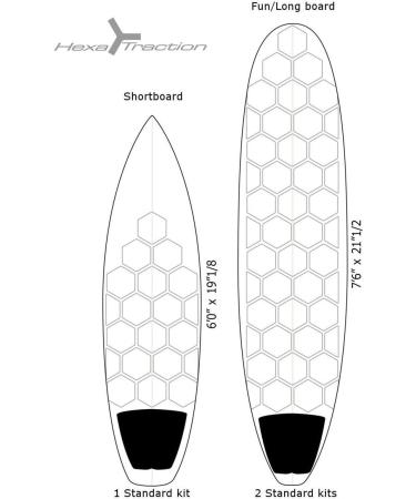 RSPro Hexatraction Clear Surfboard Deck Grip - Waxless and Durable - Buy Online on GoSupps.com