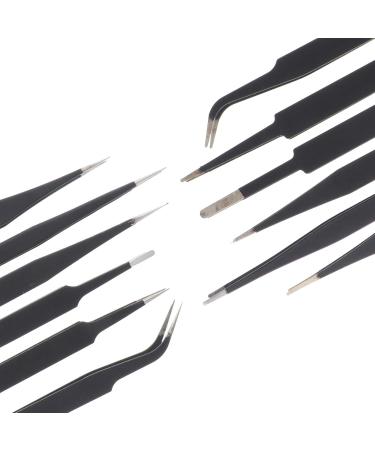 Folpus 6-Part Precision Pink Set - Stainless Steel Tweezers & Multifunctional Electronic Repair Tools for Handicrafts - Buy Online on GoSupps.com